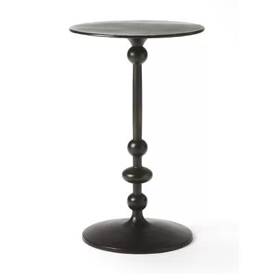 Derrell Black Pedestal End Table Three Posts™ Color: Matte Black | Wayfair North America