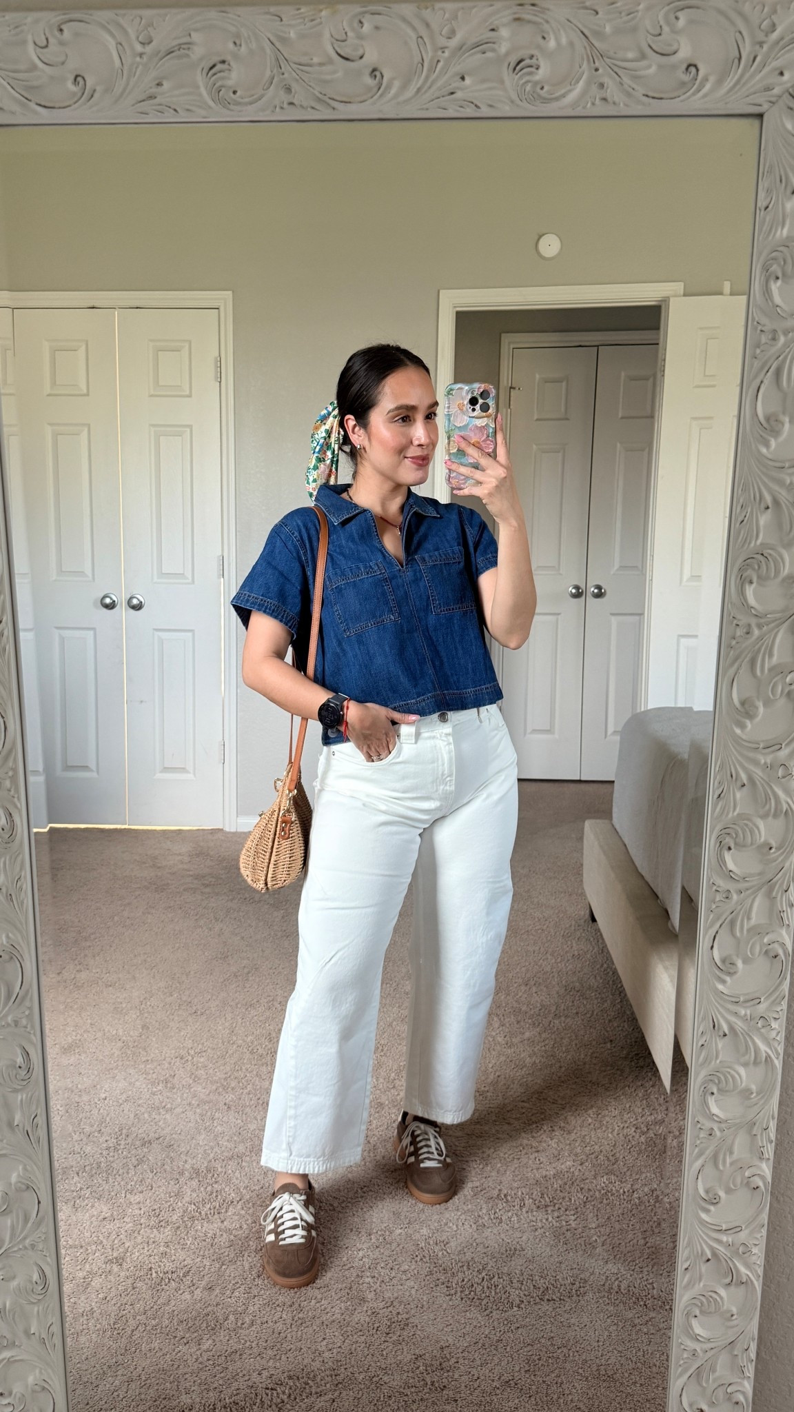 Everyday realistic mom outfits. Denim top. Denim on denim. 

Zara jeans-couldn’t link but tried my nest to link similar. 

Size small on top
Adidas Spezials sneakers- half size down

#LTKPetite #LTKmomlife #LTKootd