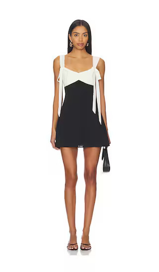 MORE TO COME Monica Mini Dress in Black,White. - size S | Revolve Clothing (Global)