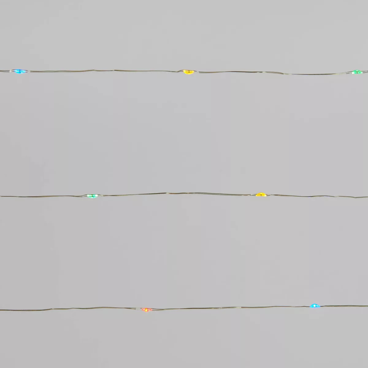 30ct Battery Operated LED Christmas Dewdrop Fairy String Lights Multicolor with Silver Wire - Won... | Target