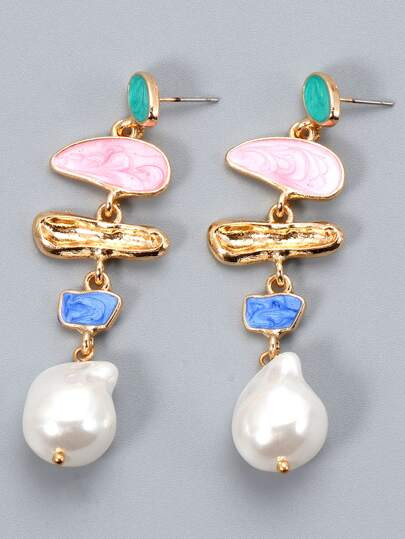 Faux Pearl Decor Drop Earrings | SHEIN