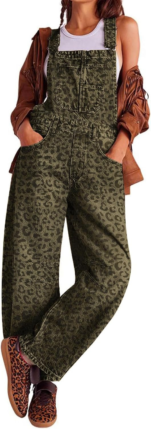 Women Y2k Baggy Barrel Jeans Overalls Wide Leg Denim Pants Bib Overalls Jumpsuit Boyfriend Patchwork Jeans | Amazon (US)