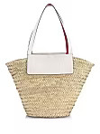 Loubishore Leather-Trimmed Straw Tote | Saks Fifth Avenue