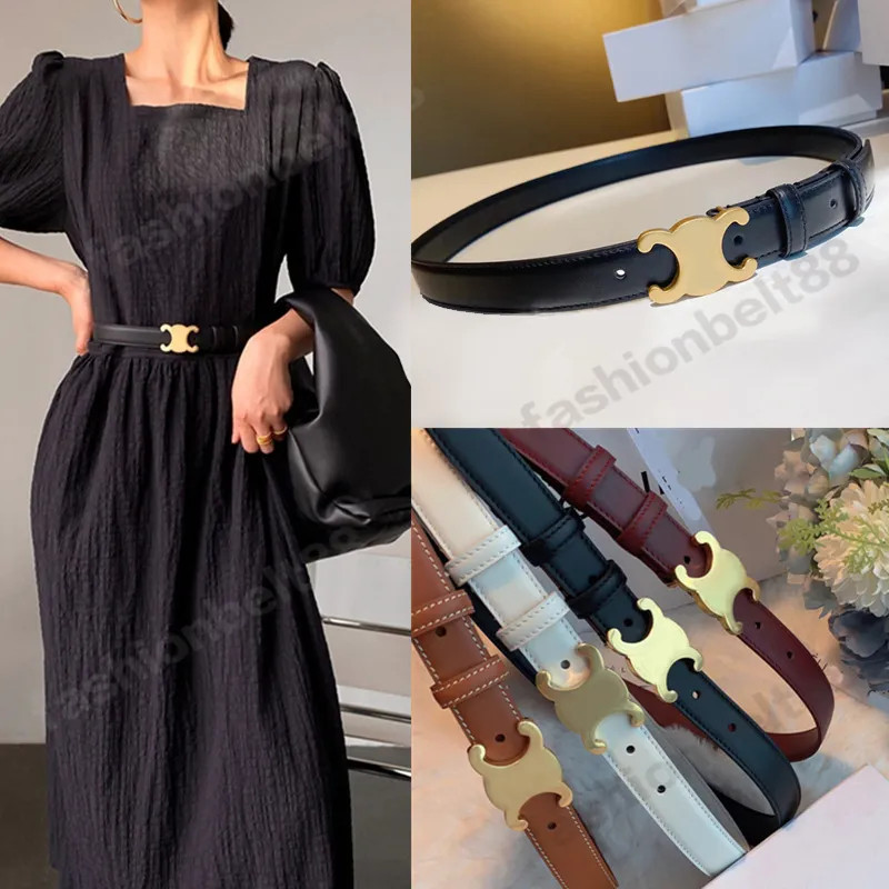Belts for women designer Fashion Smooth Buckle Belt Retro Design Thin Waist Belts for Men Womens ... | DHGate