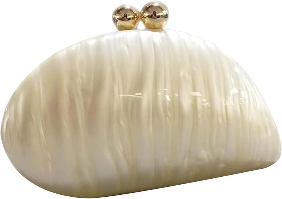 Acrylic Clutch Purse For Women Girls Seashell Clutch Glitter Marble Purse Evening Clutch Bag For ... | Amazon (UK)