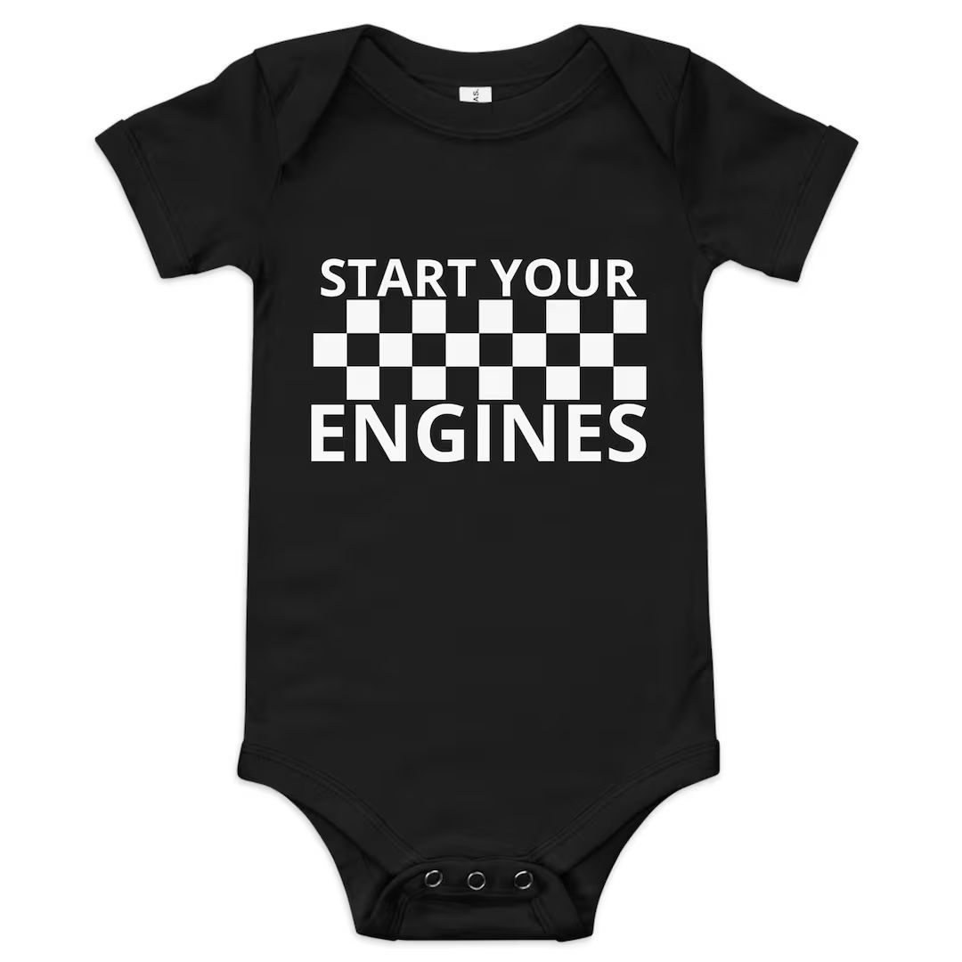 Start Your Engines Racing Onesie - Etsy | Etsy (US)