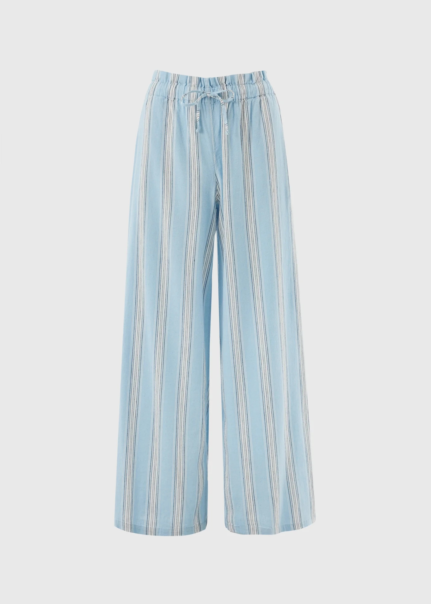 Blue Stripe Linen Blend Wide Leg Co Ord Trousers | Matalan (UK)