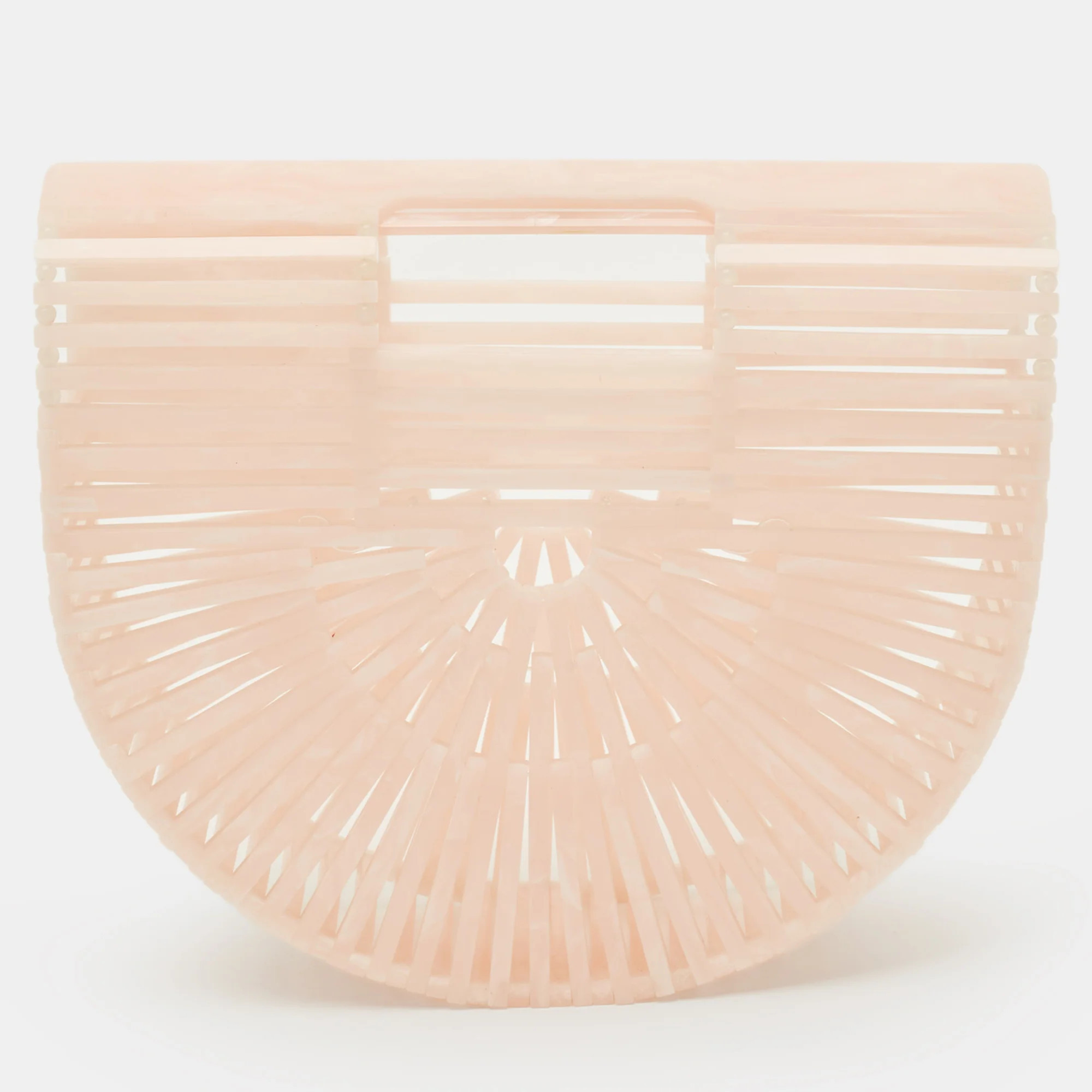 Cult Gaia Ark Mini Pink Acrylic Clutch | Shop Simon