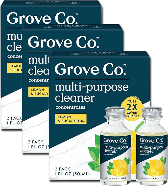 Grove Co. Multi-Purpose Cleaner, Refill Concentrate (6 x 1 Fl Oz) Plant-based Household Cleaning ... | Amazon (US)