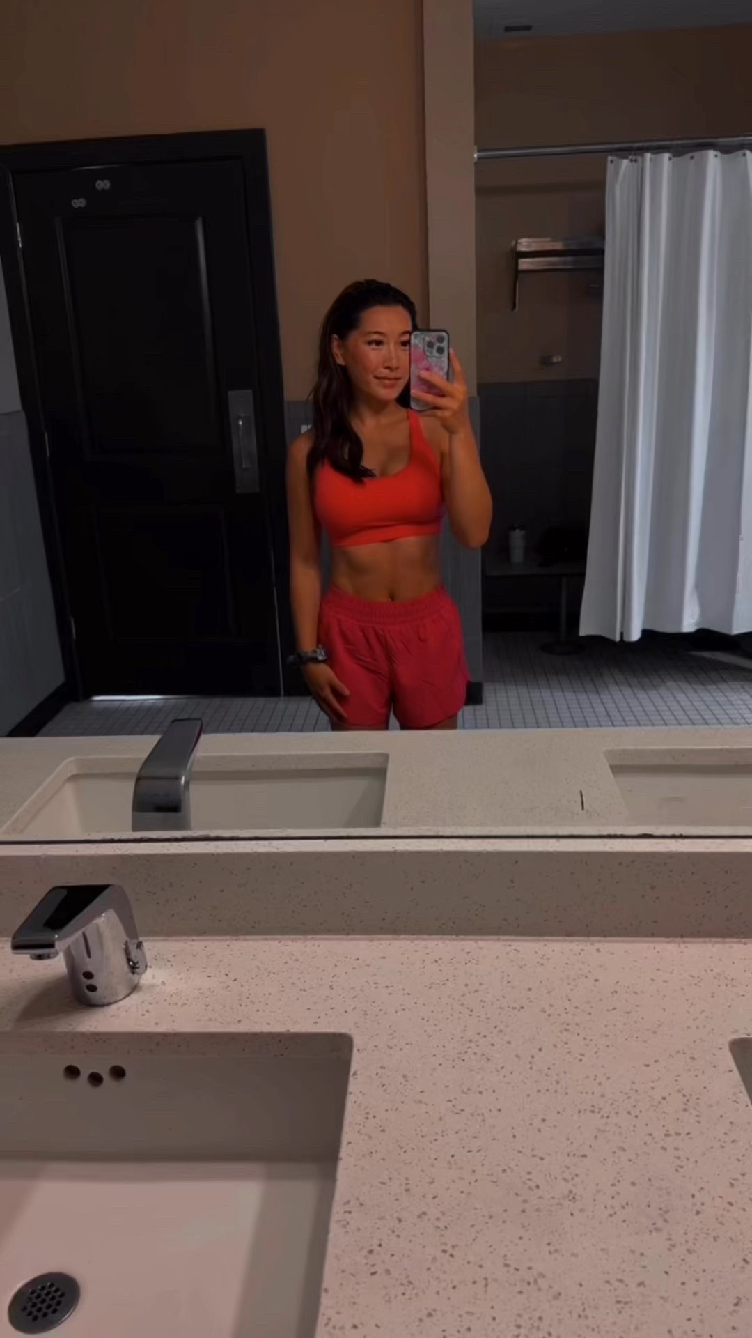 XS shorts // S sports bra
Lululemon size 4 shorts // size 4 bras 

Gym style, gym outfit, fitness, matching set, monochromatic 

#LTKFindsUnder50 #LTKActive #LTKSaleAlert