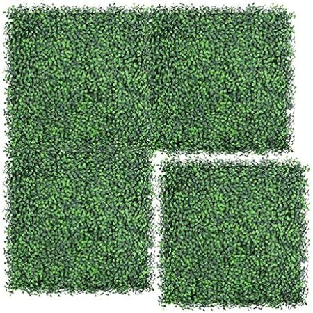 Newtion 14Pack 20"x20" 38.89 Square Artificial Boxwood Grass Backdrop Panels Topiary Hedge Plant,... | Amazon (US)