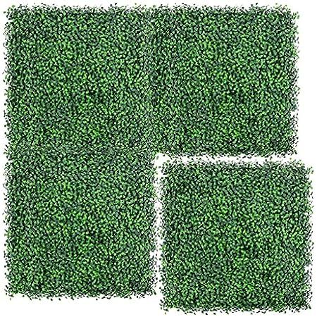 Newtion 14Pack 20"x20" 38.89 Square Artificial Boxwood Grass Backdrop Panels Topiary Hedge Plant,... | Amazon (US)