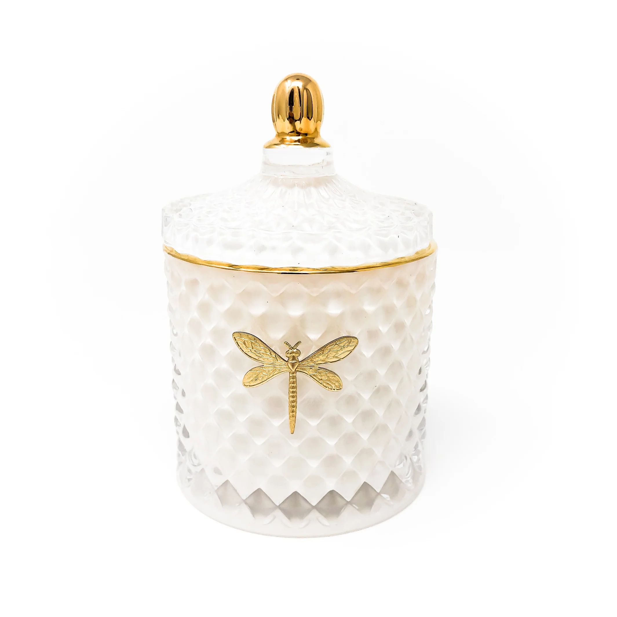 Bella Candle - White & Gold | Dragonfly Fragrances