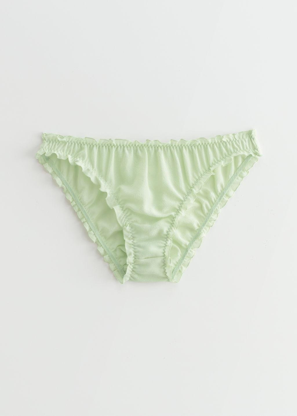 Ruffled Mulberry Silk Briefs | THE YES