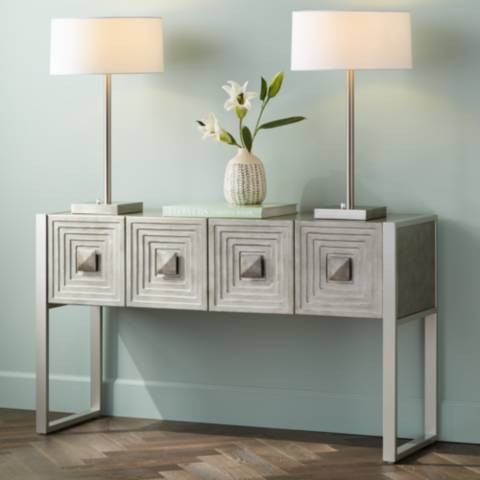 Carrington 51 1/2" Metallic Painted 4-Door Console Table - #46V92 | Lamps Plus | LampsPlus.com