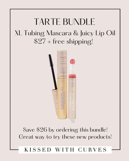 Just ordered! I’ve been loving lip oils lately and saw that Tarte came out with a new Juicy Plumping Lip Oil! I also love Tarte’s tubing mascara and have been wanting to try this new XL version so when I saw this bundle deal, I immediately added to cart! It’s $27 FOR BOTH ITEMS + free shipping so you basically get the lip oil for free! A great way to try these new products! Ordered the lip oil in the color mixed berry to give it a try. 

Tarte makeup, Tarte Cosmetics, beauty gift guide, everyday makeup, beauty essentials, makeup essentials, juicy lip, Tarte tubing mascara, lip balm, lip oil, lip gloss, maracuja juicy lip, everyday beauty routine

#LTKSaleAlert #LTKBeauty #LTKFindsUnder50