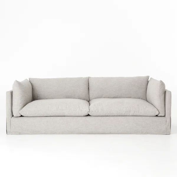 Claudia 90" Square Arm Slipcovered Sofa | Wayfair Professional