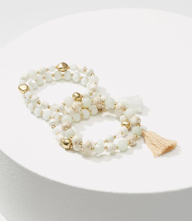 Tassel Stretch Bracelet Set | LOFT