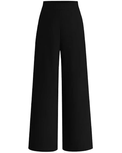 PRETTYGARDEN Women's Wide Leg Dress Pants Dressy Casual High Elastic Waisted Work Office Trousers... | Amazon (US)