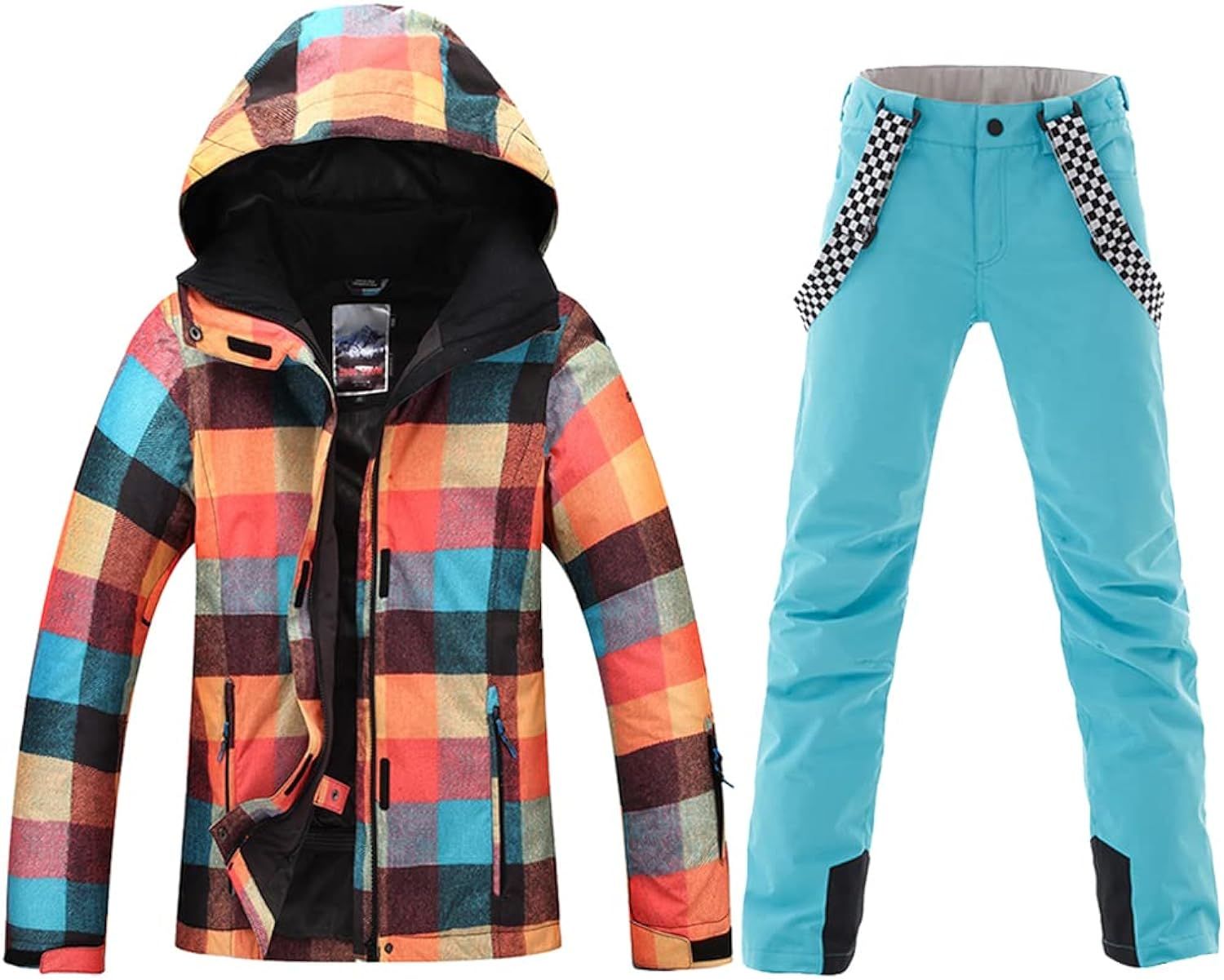 Ski jacket Snowboard Jacket Womens High Windproof Colorful Snow Jacket Pants Set | Amazon (US)