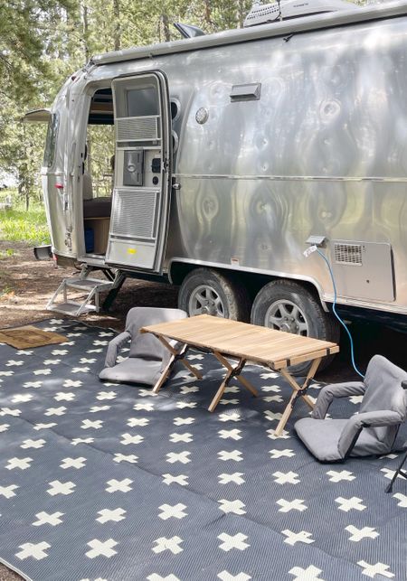 RV \ summer camping outdoor setup: rug, picnic table and floor chairs👌🏻

Amazon 
Decor
Airstream 

#LTKHome #LTKSeasonal