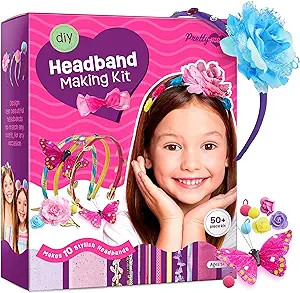 Pretty Me Headband Making Kit for Girls - Make Your Own Fashion Headbands for Kids - DIY Hair Acc... | Amazon (US)
