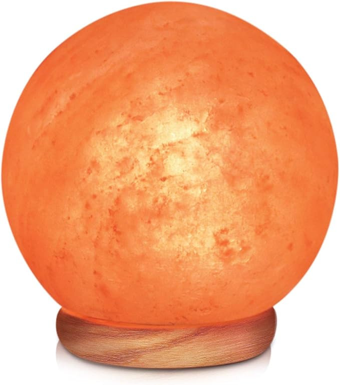 Himalayan Glow Wide Hand Carved, 8-11 LBS, Natural Globe Salt Lamp - 1451 | Amazon (US)