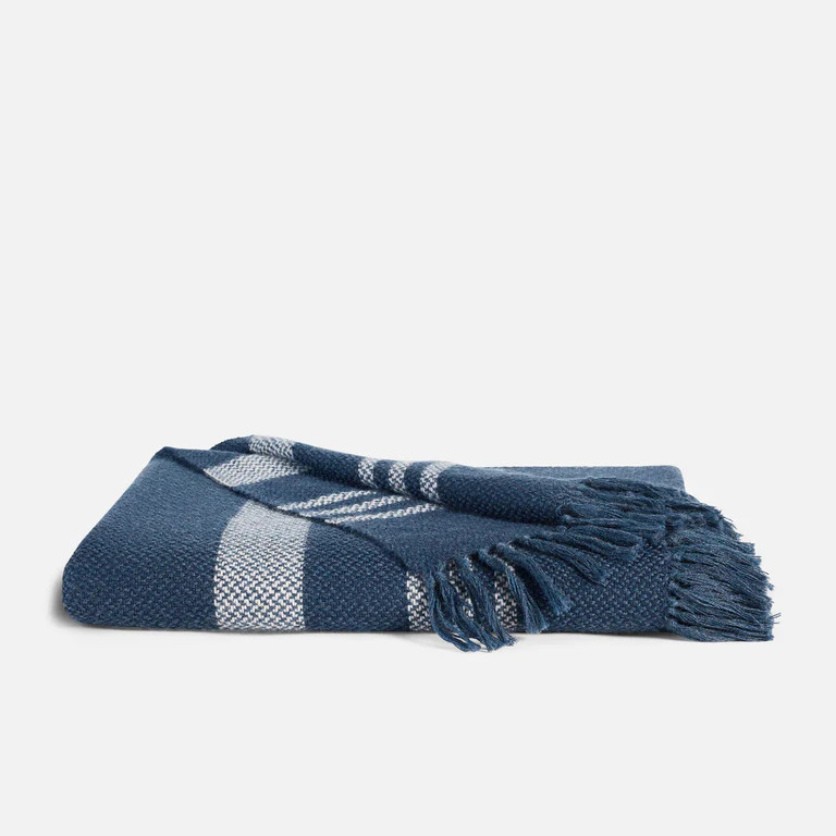 Alpaca Striped Throw Blanket | Brooklinen