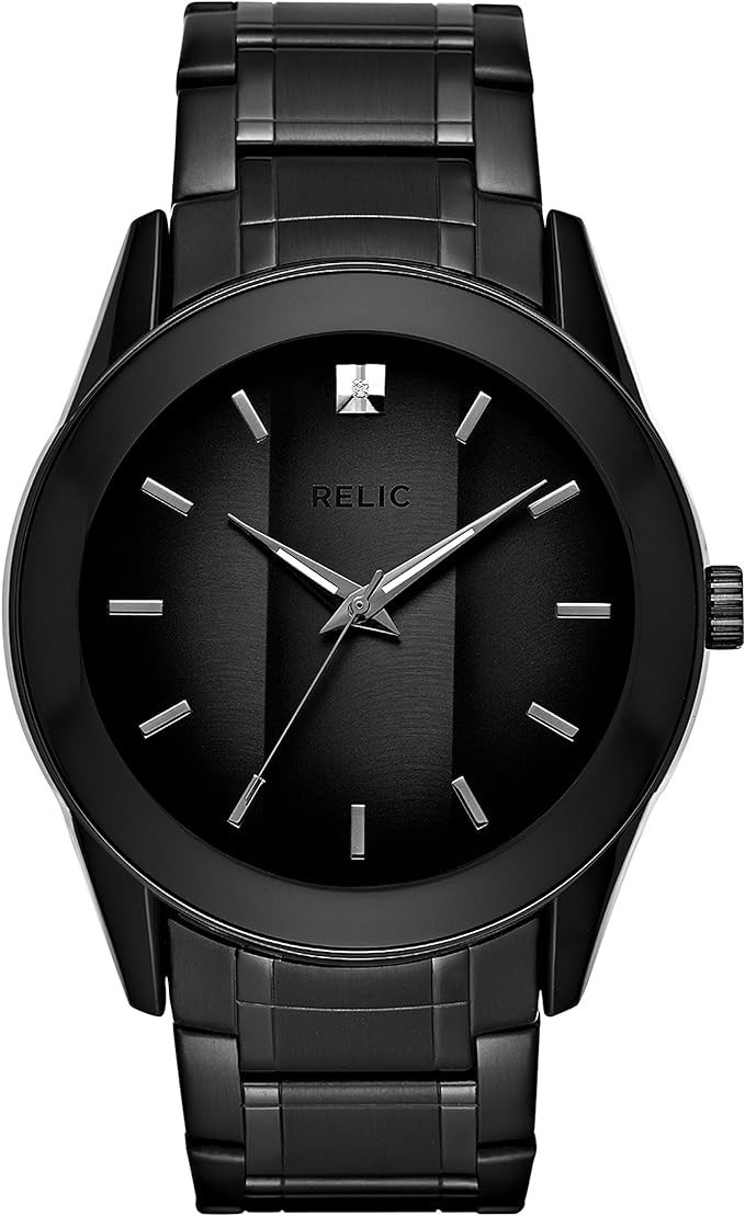 Relic by Fossil Men's Rylan Quartz Stainless Steel Diamond Accent Dress Watch | Amazon (US)