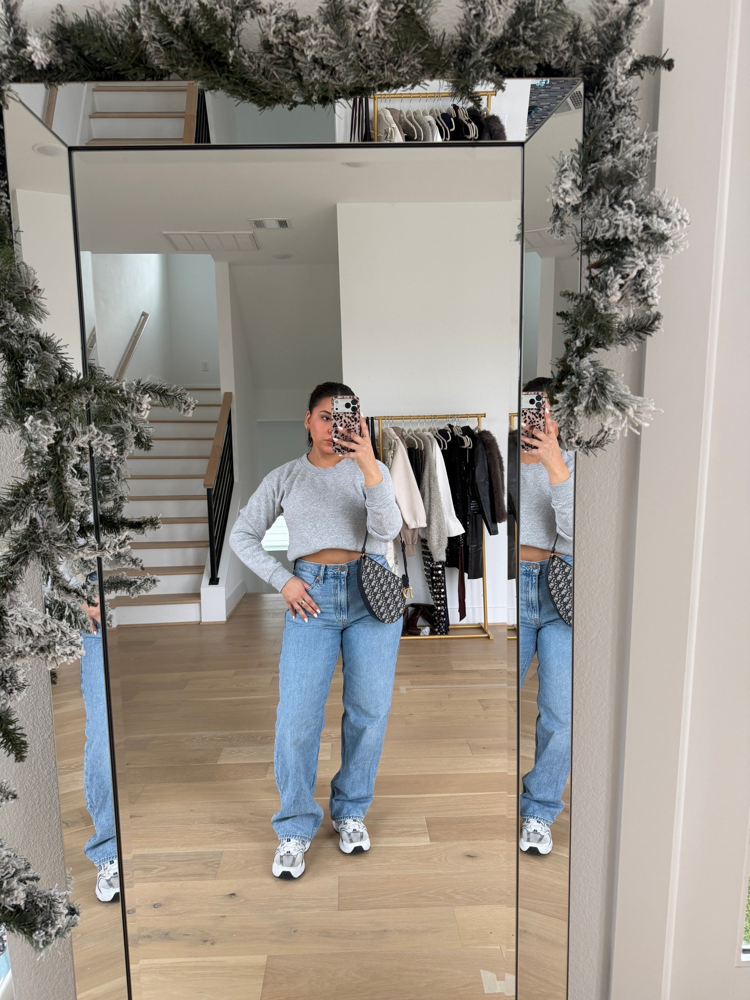 Jeans: 27 
Sweatshirt: old, linked similar 
Sneakers: 4.5 men 
Dior rodeo saddle pouch 
Tortoise loopy phone case 

#LTKgrwm #LTKFindsUnder100 #LTKootd