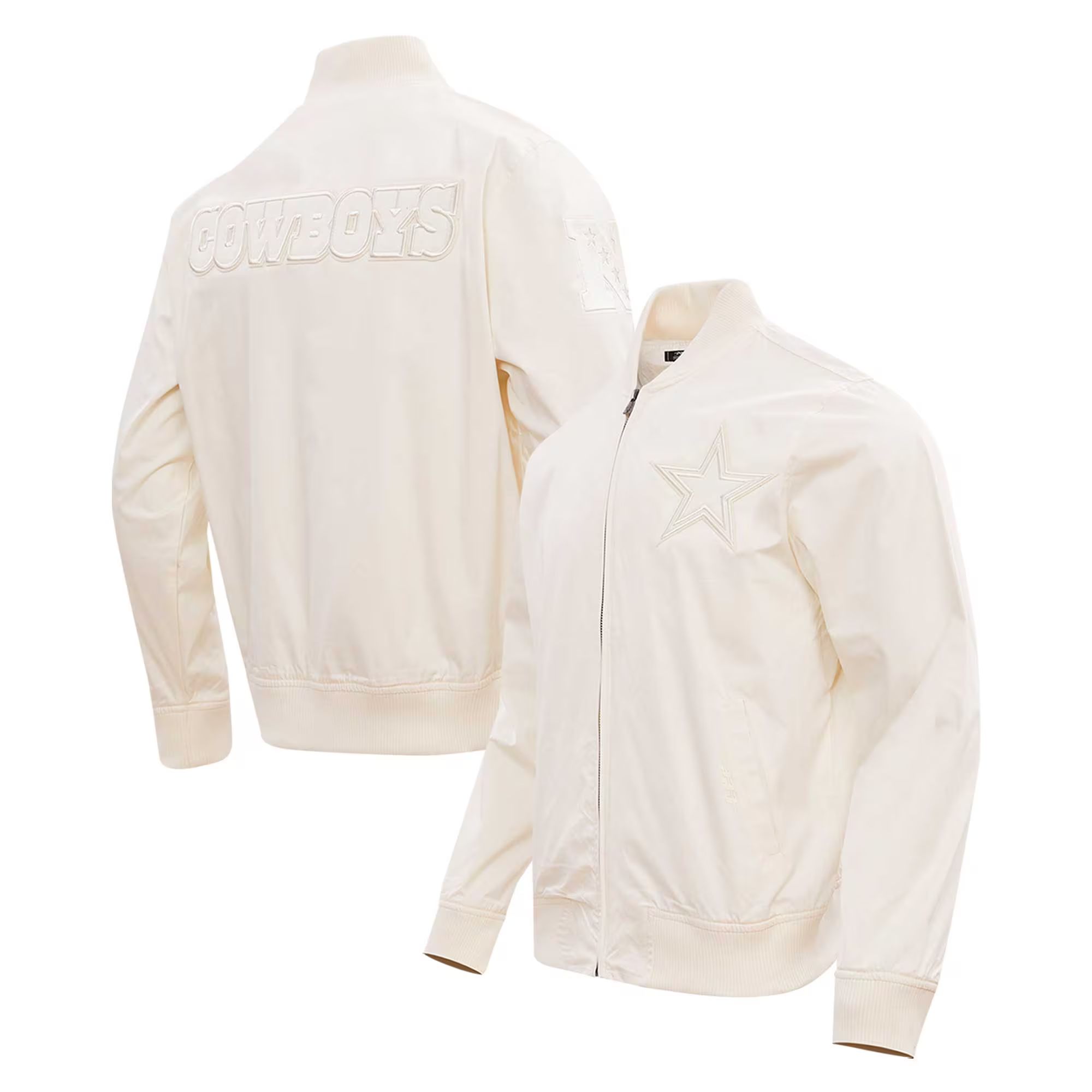 Men's Dallas Cowboys Pro Standard Cream Neutral Full-Zip Jacket | NFL Shop