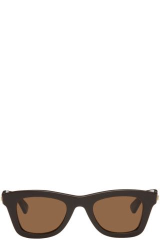 Bottega Veneta - Brown Square Sunglasses | SSENSE