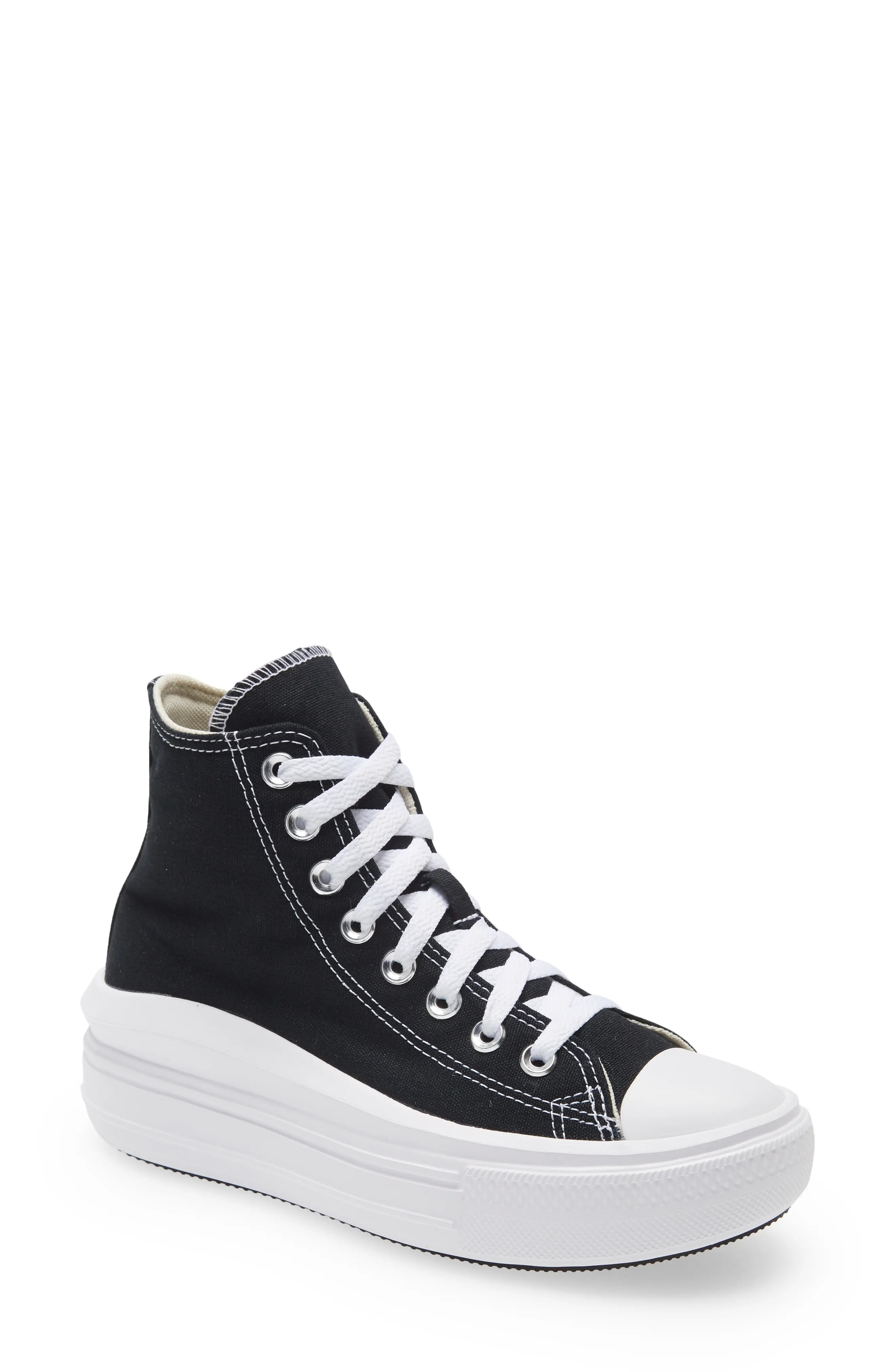 Women's Converse Chuck Taylor All Star Move High Top Platform Sneaker, Size 6 M - Black | Nordstrom