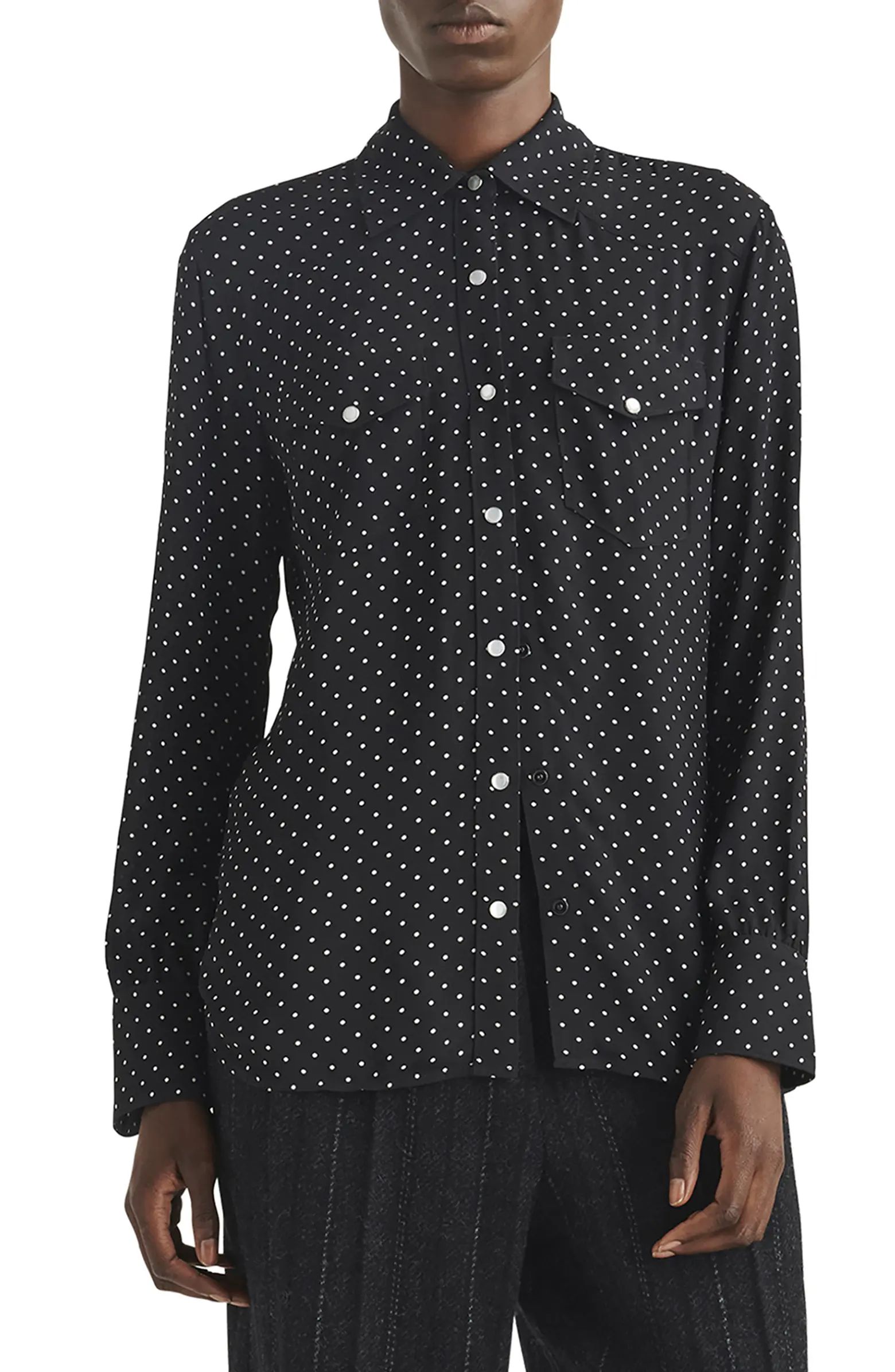 rag & bone Faren Polka Dot Shirt | Nordstrom | Nordstrom