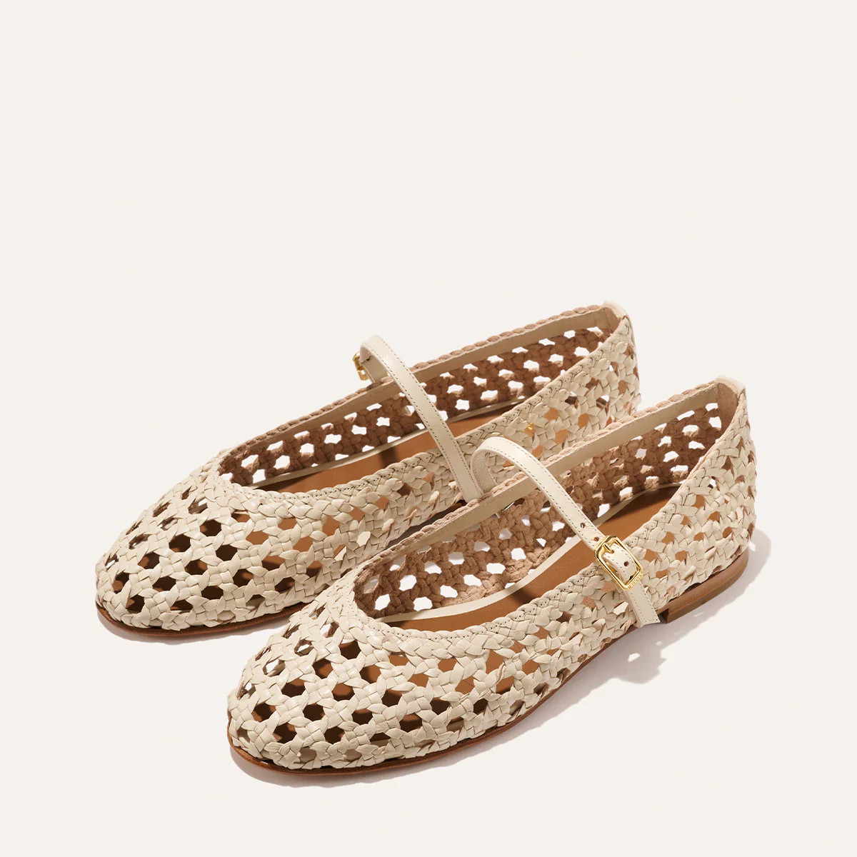 The Demi Jane - Ecru Woven Leather | Margaux