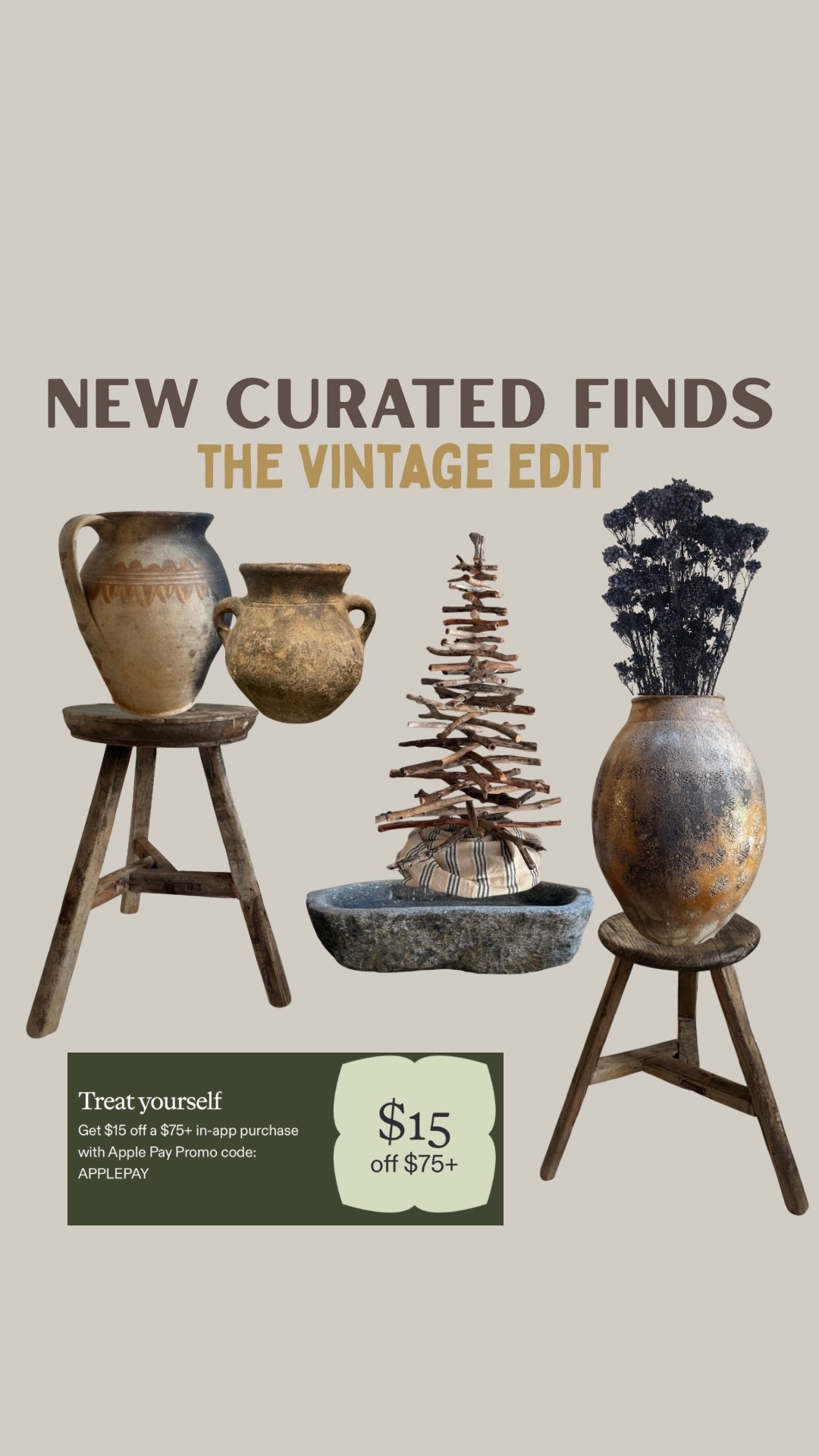 The vintage edit! Etsy is running a promotion $15 off $75! Use code: Applepay

#LTKHoliday #LTKdayinmylife #LTKGiftGuide