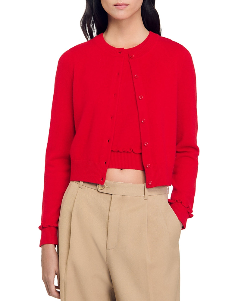 Sandro Emile Ruffled Cardigan | Bloomingdale's (US)