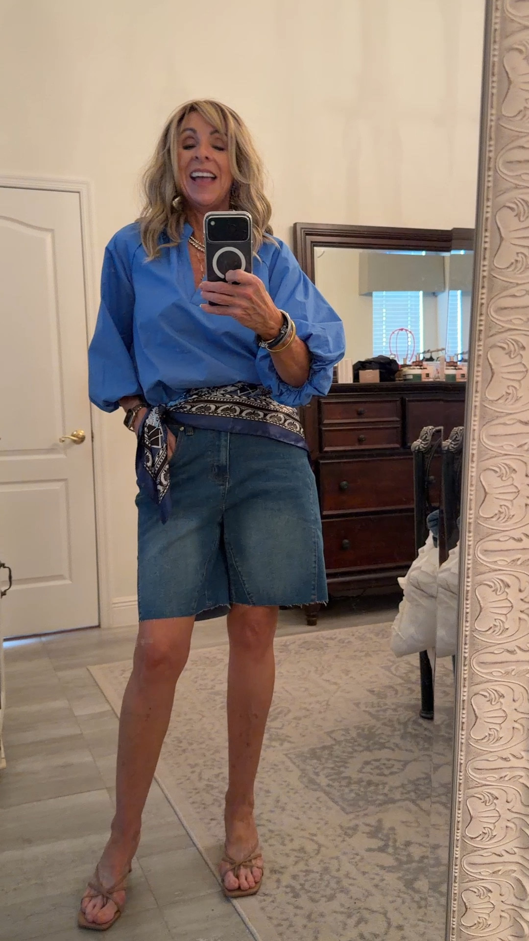 Having so much fun styling these pieces. Loving blue this year and all the gorgeous hues. 
Wearing a small in the shorts and top.

#LTKootd #LTKstorytime #LTKOver40