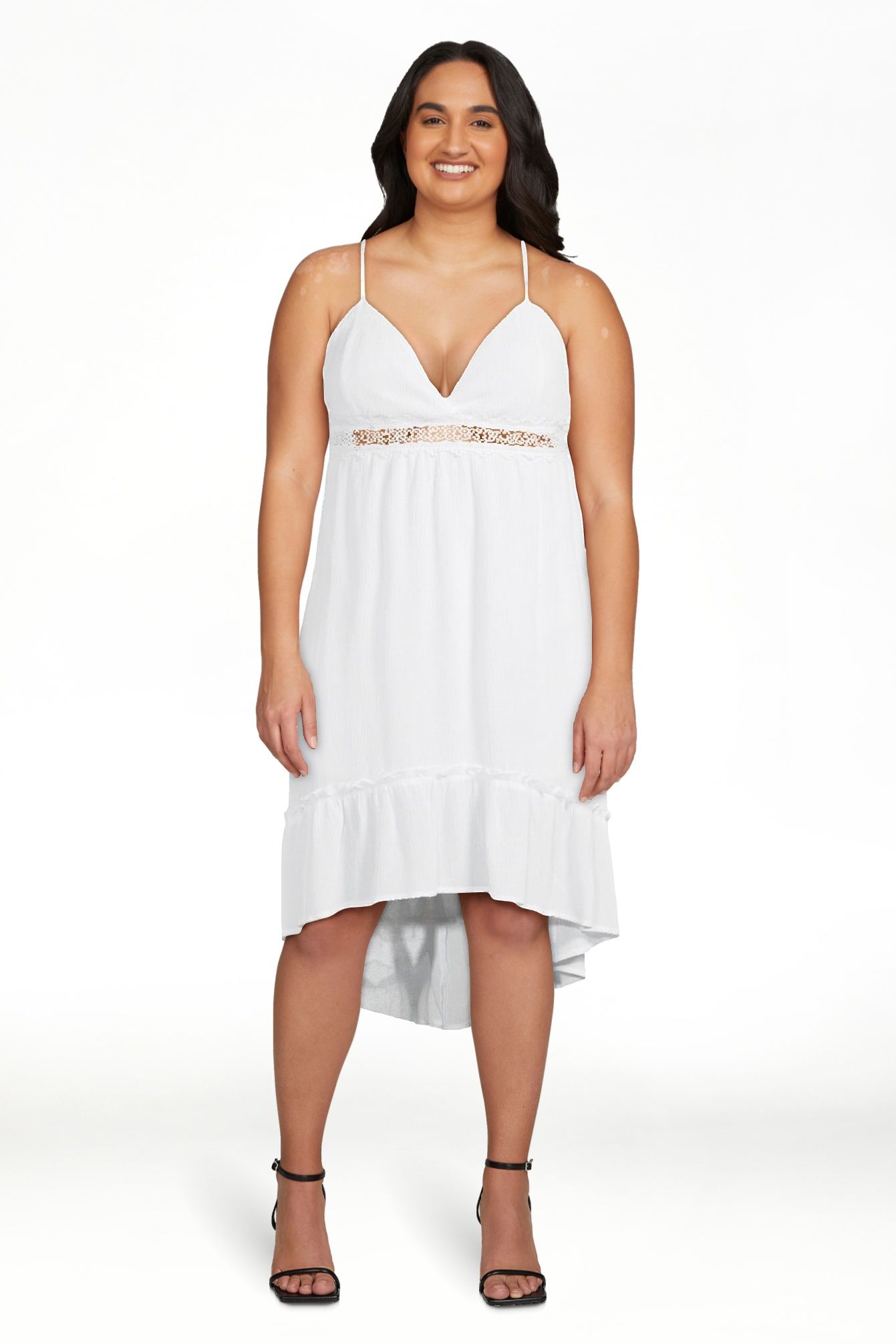 No Boundaries Juniors' Crochet High Low Dress, Sizes XS-XXXL | Walmart (US)