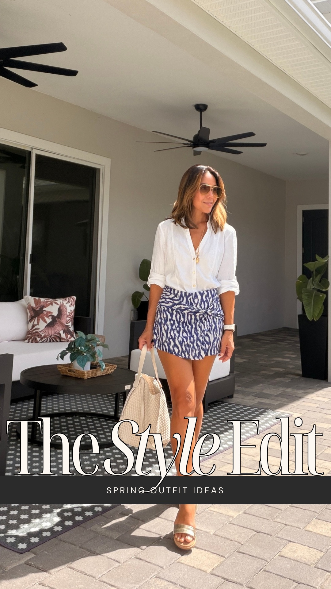 Lunch date fit check ✨😎 A white button-down linen shirt and a printed skort is pretty much my spring uniform, whats yours? 🫶🏼

#LTKgrwm #LTKootd #LTKSeasonal