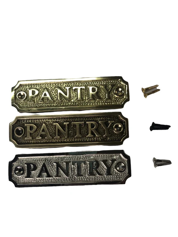 Larger Pantry Solid Brass Door Sign Plaque Available in Three - Etsy | Etsy (US)