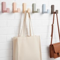 Set Of 6 Cute Wooden Wall Hooks - Kids Hangers, Decorative Animal Hooks, Nursery Decor, Playroom Storage, Coat Rack With Adhesive | Etsy (US)