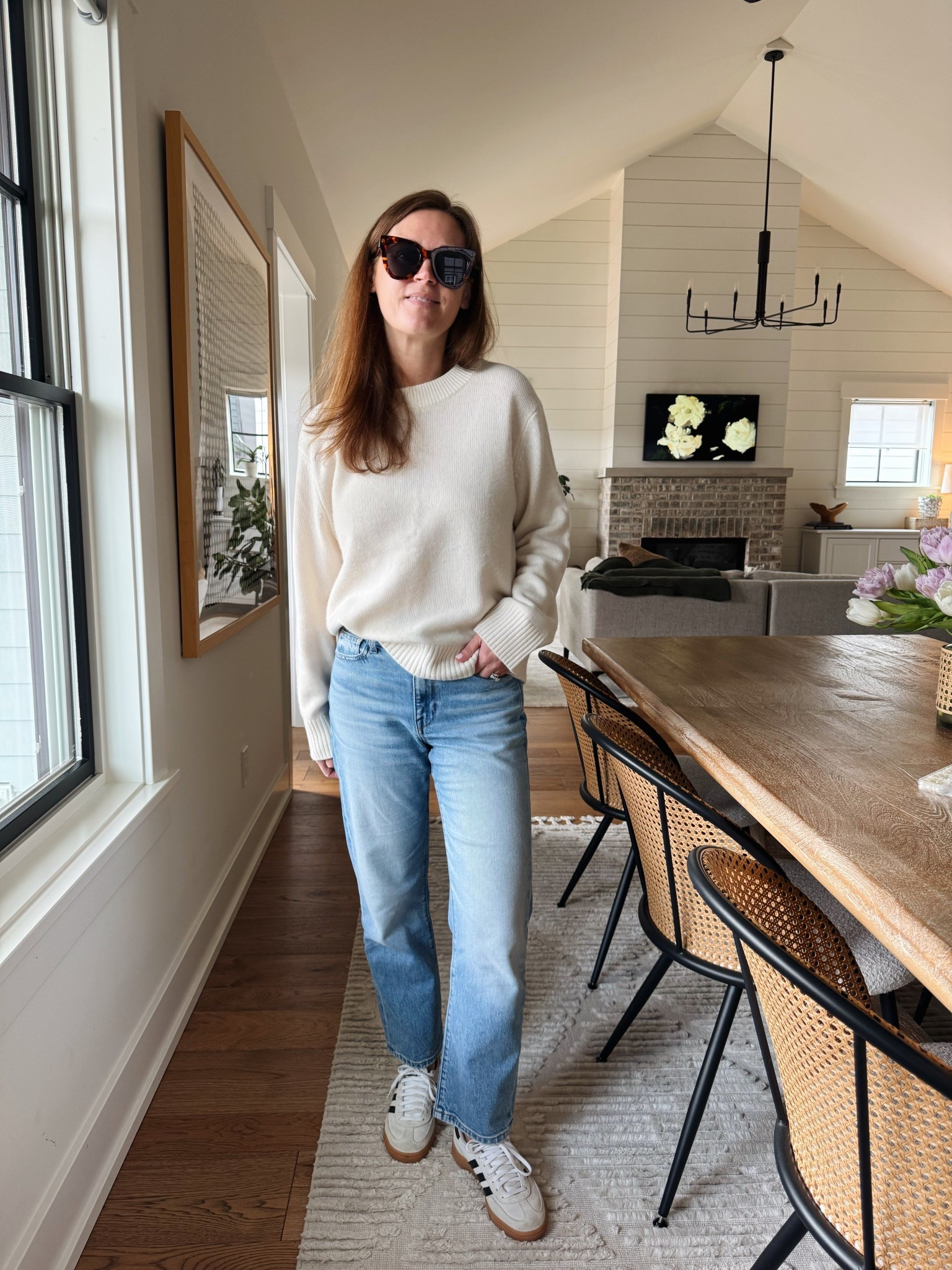 Jeans size 26
Sweater size small
Shoes run a half size big

#LTKgrwm #LTKootd #LTKdayinmylife