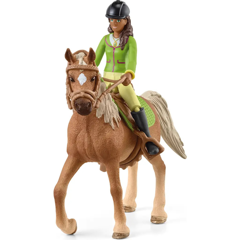 Schleich Horse Club Sarah & Mystery Rider Figurine Playset in Multicolored at Nordstrom | Nordstrom