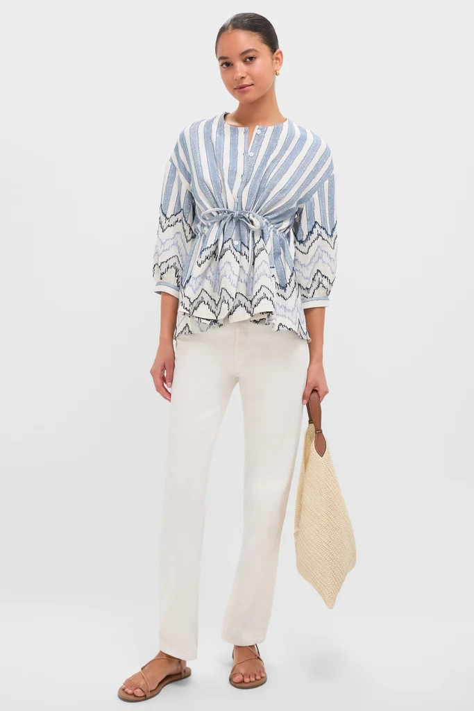 Harbour Stripe Jacquard Renford Top | Tuckernuck (US)