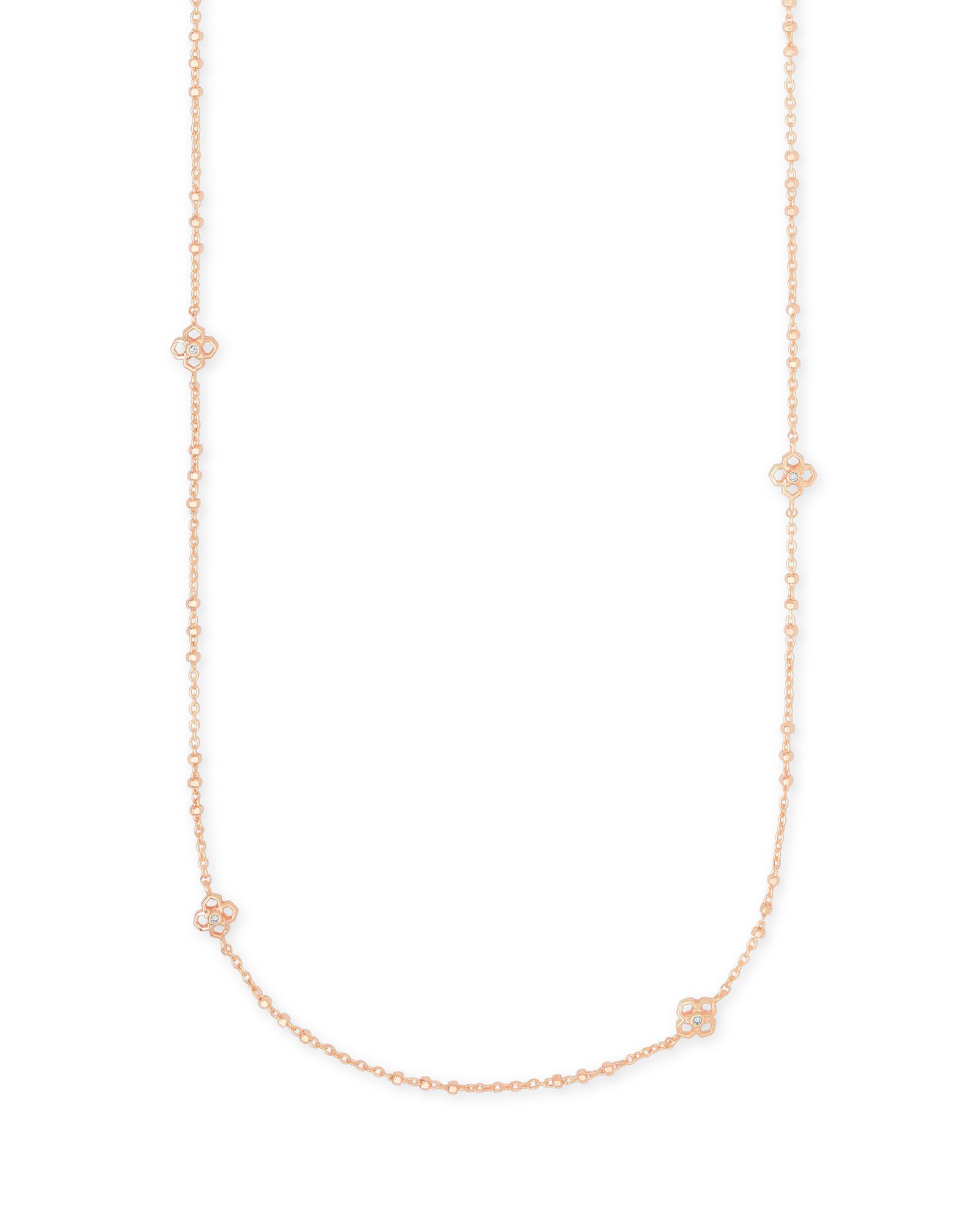 Rue Long Strand Necklace In Rose Gold | Kendra Scott
