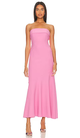 Quinn Strapless Dress in Pop Pink | Light Pink Dress | Pink Midi Dress | Pink Party Dress | Revolve Clothing (Global)