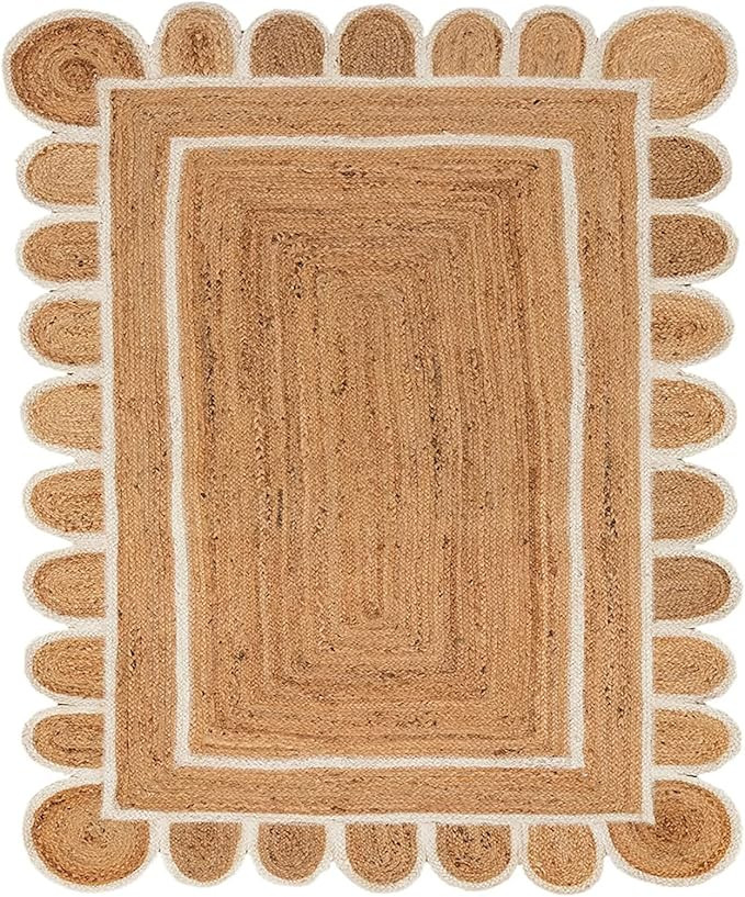 Scallop Jute with White Border (3X5 Feet) | Amazon (US)