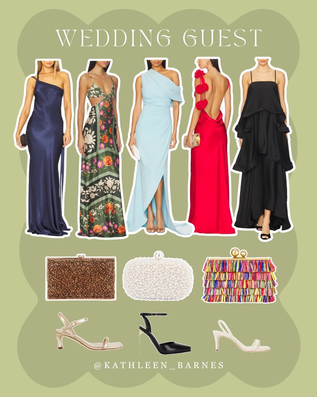 I love a fun bag, chic heel and great dress for a wedding — spring wedding guest, spring event, long dress 