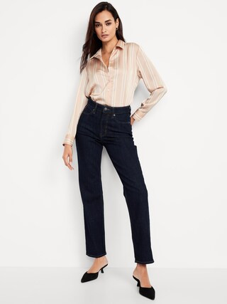 Satin Button-Down Shirt | Old Navy (US)